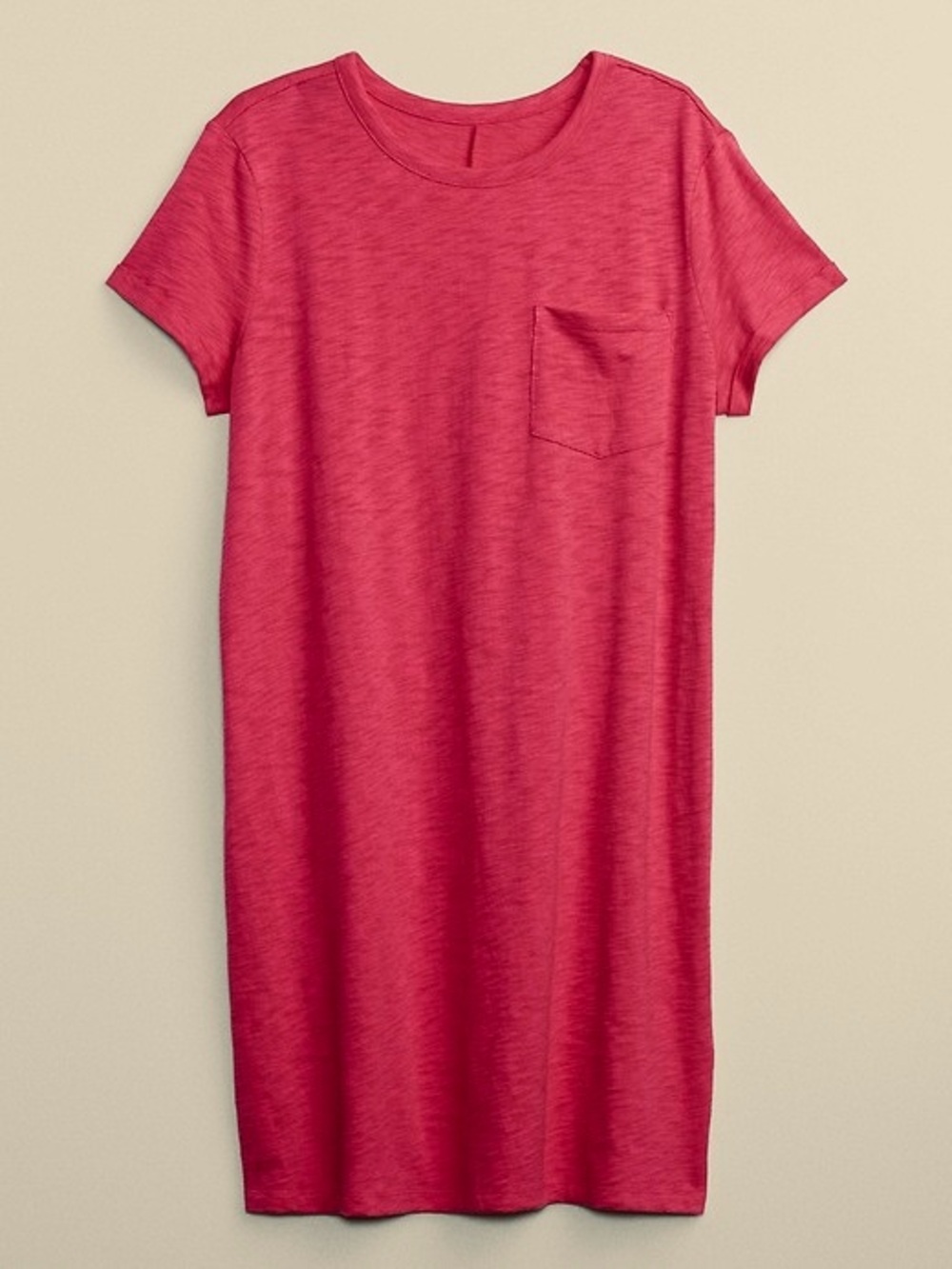GAP Pocket T-Shirt Dress - Red, size LARGE TALL